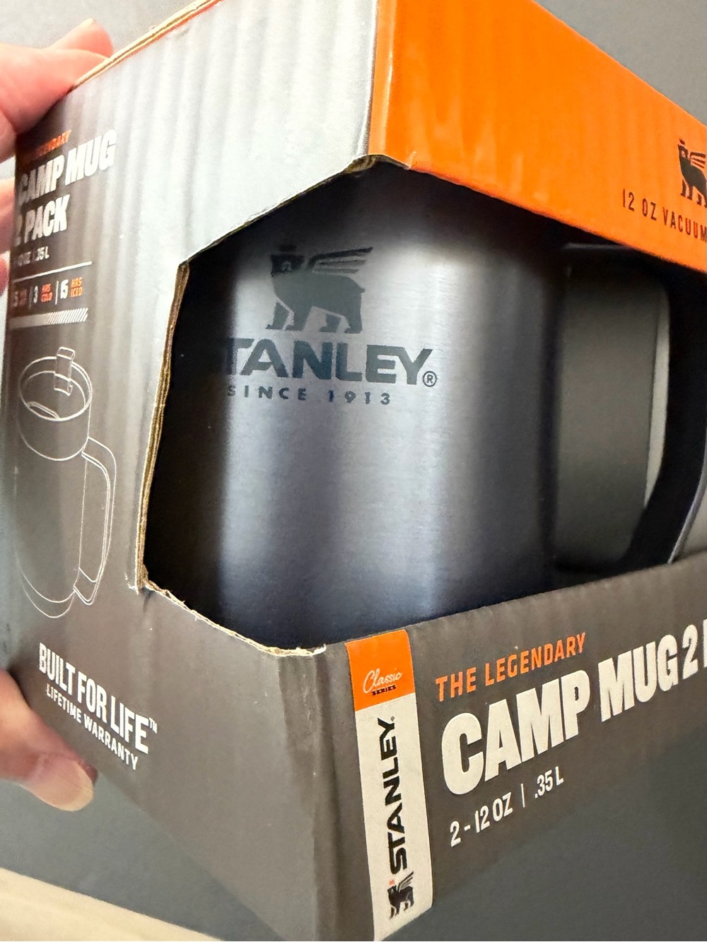 New Stanley Gray Camp Mug 2-Pack with Lids - Picture 6 of 10